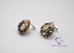 Pear Maligano Jasper Stud Earrings