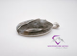 Tall Oval Tree Moss Agate Pendant