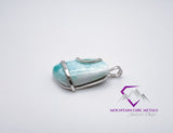 Unique Shaped Larimar Pendant