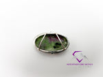 Wide Oval Ruby Zoisite Pendant