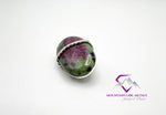Wide Oval Ruby Zoisite Pendant