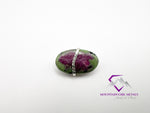 Wide Oval Ruby Zoisite Pendant