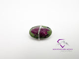 Wide Oval Ruby Zoisite Pendant