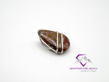 Pear Plume Agate Pendant