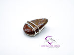 Pear Plume Agate Pendant