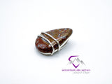 Pear Plume Agate Pendant