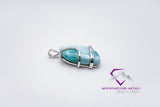 Unique Shaped Larimar Pendant