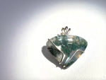 Triangle Green Tree Moss Agate Pendant