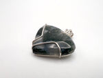 Triangle Green Tree Moss Agate Pendant