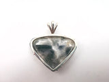 Triangle Green Tree Moss Agate Pendant