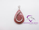 Pear Rhodonite Pendant