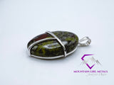 Upright Oval Dragon Jasper Pendant