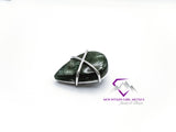 Pear Seraphinite Pendant Handmade