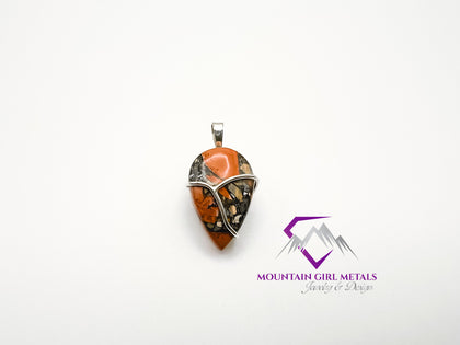 Pear Maligano Jasper Pendant