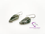 Dangle Tree Moss Agate Earrings