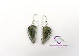 Dangle Tree Moss Agate Earrings