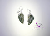 Dangle Tree Moss Agate Earrings
