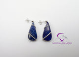 Teardrop Dangle Lapis Earrings