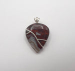 Pear Crazy Lace Agate Pendant