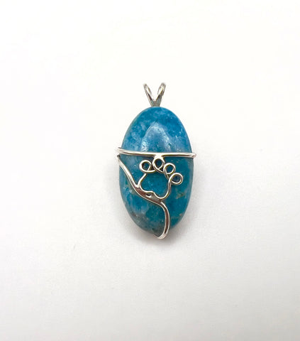 Pawprint (1) Apatite Oval Pendant