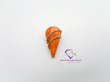 Pear Orange Spiny Oyster Pendant
