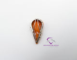 Pear Orange Spiny Oyster Pendant