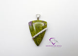 Shield Serpentine Stichtite Pendant