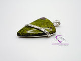 Shield Serpentine Stichtite Pendant