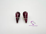 Teardrop Purple Spiny Oyster Stud Earrings