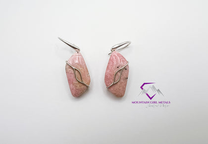 Rhodochrosite Dangle Earrings